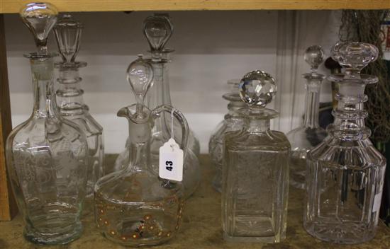 Collection of decanters